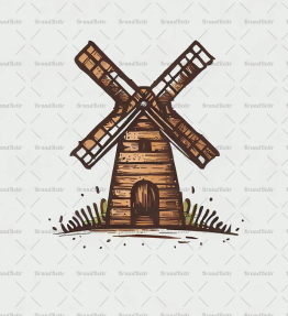 Rustikale Windmühle